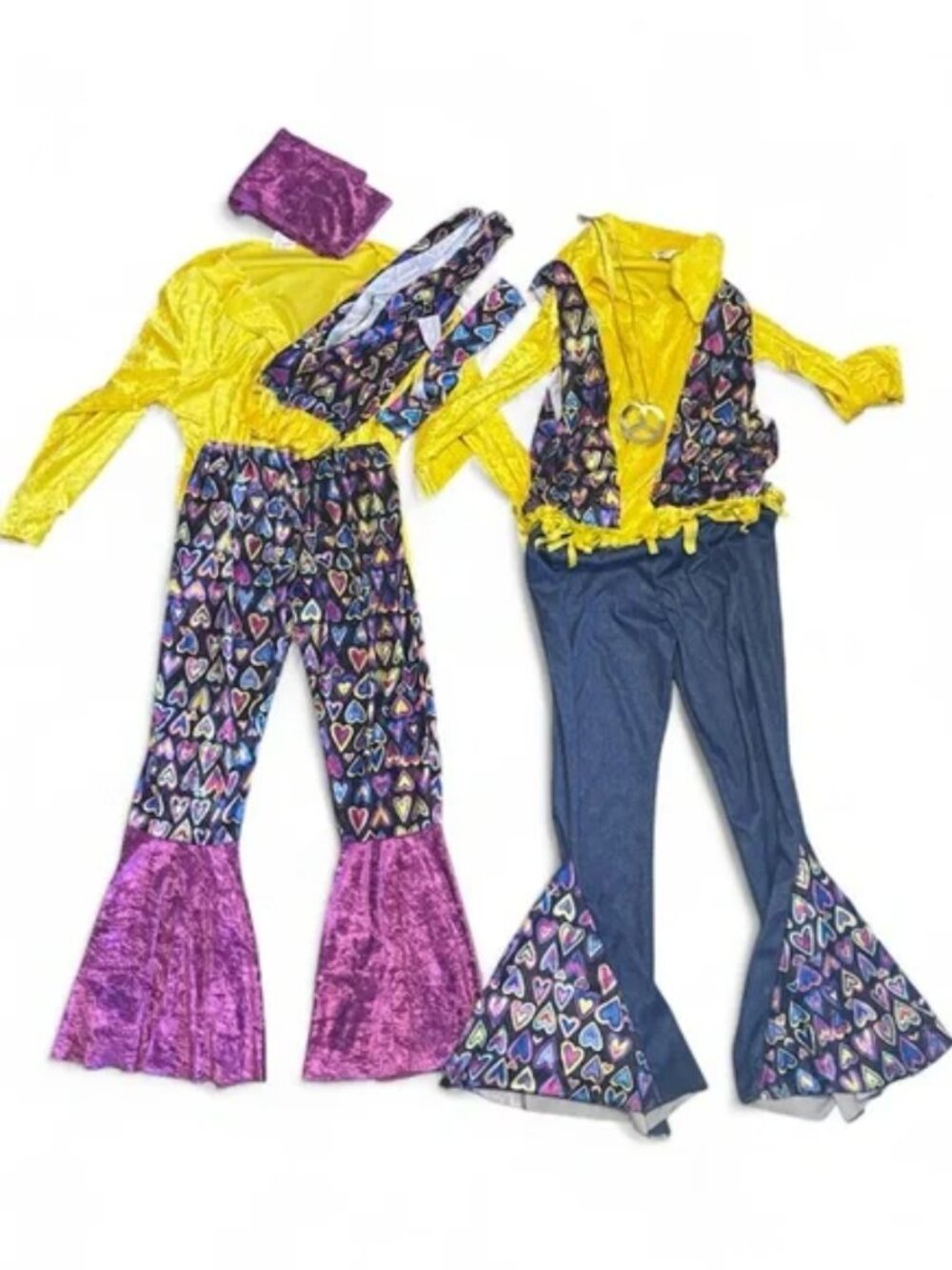 Bundle/Set of 2 NWOT Colorful Hippie Halloween Trick or Treat Costumes -